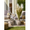 Vase en ciment rond - Gris