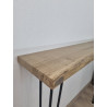console en chêne massif et pieds épingle live edge CH3