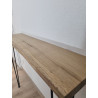 console en chêne massif et pieds épingle live edge CH3