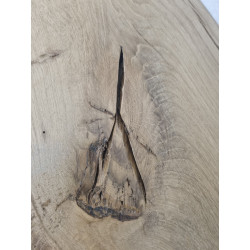 console en chêne massif et pieds épingle live edge CH1