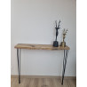 console en chêne massif et pieds épingle live edge CH1